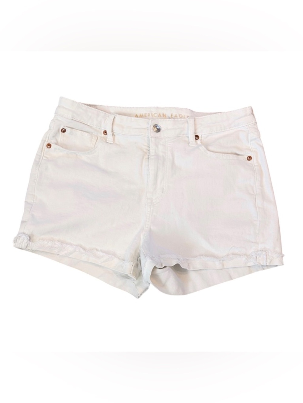 American Eagle Next level high waisted trousers Short Shorts in white size 14 XL